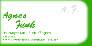 agnes funk business card